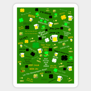 ST PADDYS Day Collage Sticker